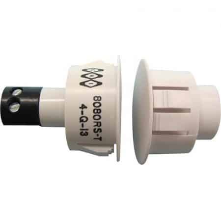 GRI 8080RS-T-W 3/4" Recessed Stubby Steel Door Switch Set with Terminals, 5/8" Gap, 10W, 200VDC, 0.50A, Closed, N/O, A,