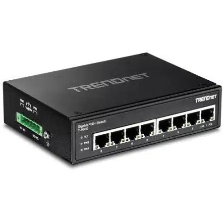 TRENDnet TI-PG80 8-Port Hardened Industrial Gigabit PoE+ DIN-Rail Switch, - Image 5