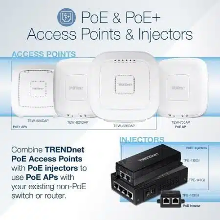 TRENDnet TEW-825DAP AC1750 Dual Band PoE Access Point, - Image 6