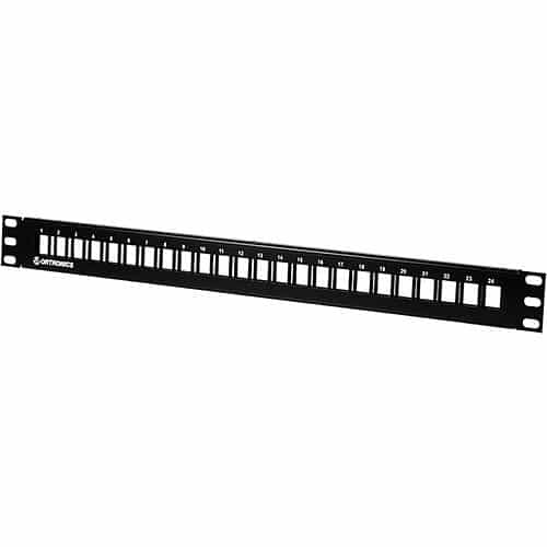 Ortronics SPKFU24 Techchoice 24-Port Unloaded Flush-Mount Flat Patch Panel