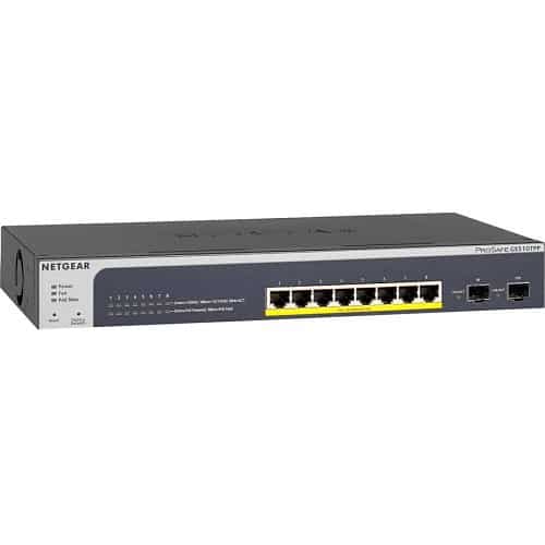 Netgear GS510TPP 8-Port Gigabit Ethernet High-Power PoE+ Smart Switch with Dedicated SFP Ports