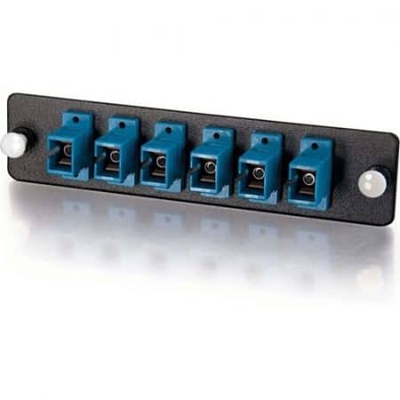 Quiktron 31112 Quiktron APL-QTR-S3S Q-Series Fiber Optic Adapter Panels, Zirconia Insert, 6-Strand,