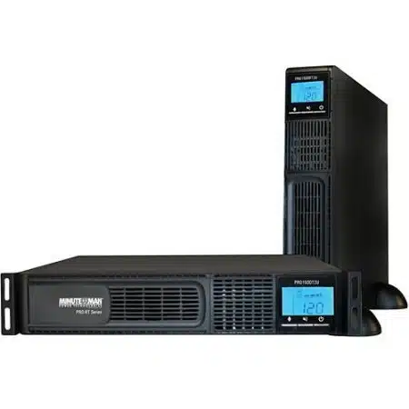 Minuteman PRO1500RT2U PRO-RT 120V 1500VA 1050W Line-Interactive UPS, AVR, 2U Rack/Tower, LCD, - Image 2