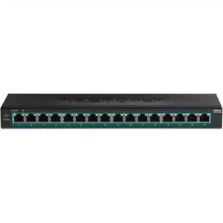 TRENDnet TPE-TG160H 16-Port Gigabit PoE Switch, 123W, - Image 2
