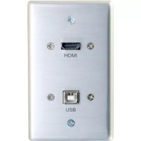 C2G CG39874 HDMI and USB Pass Through Single Gang Wall Plate, Brushed - Image 2