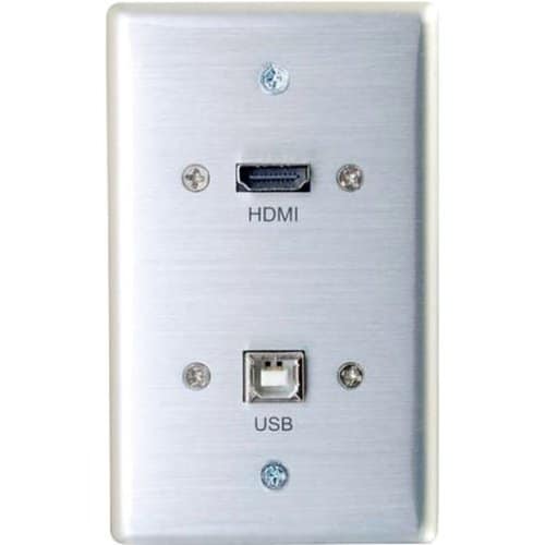 C2G CG39874 HDMI and USB Pass Through Single Gang Wall Plate, Brushed - Image 2