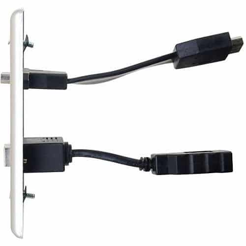 C2G CG39874 HDMI and USB Pass Through Single Gang Wall Plate, Brushed - Image 3