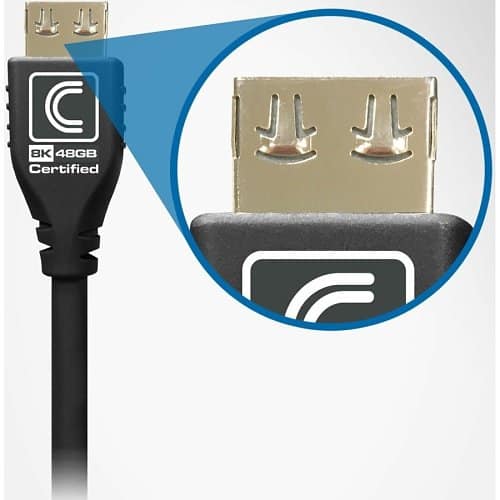 Comprehensive MHD48G-6PROBLK 6' MicroFlex Pro AV/IT Integrator Series Certified Ultra High Speed 8K 48G HDMI Cable with ProGrip, Jet - Image 3