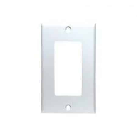 Leviton 80401-W 1-Gang Decora/GFCI Device Decora Wall Plate, Standard Size, Thermoset, Device Mount,
