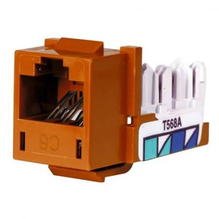 Hubbell HXJ6OR24 XCELERATOR TIA CAT6 Component Modular Jack, 24-Pack,