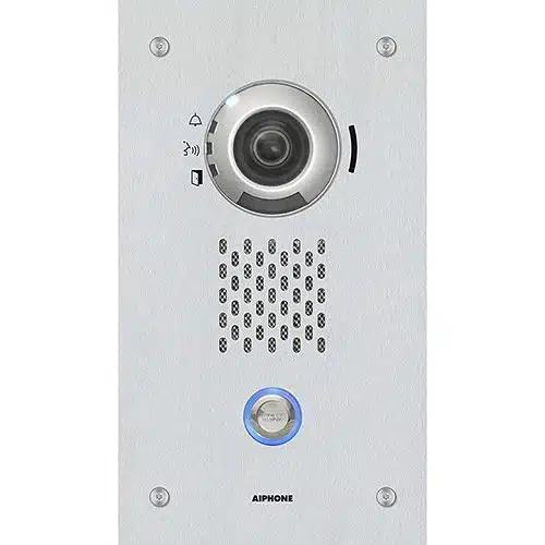 Aiphone IX-DVF SIP Compatible Flush Mounted IP Video Door Station, Vandal Resistant Stainless-Steel