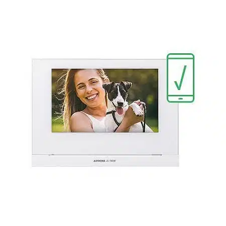 Aiphone JOS-1VW JO Series Mobile-Ready Box Set with Surface-Mount Door Station 7" Video Set, Includes JO-1MDW, JO-DV, - Image 2