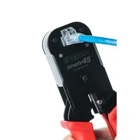 Simply45 S45-C100 RJ45 Crimp Tool Pass Through, Unshielded and Internal Ground - Image 3