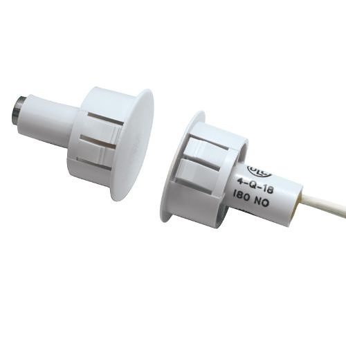 GRI 180-12 180 Series 3/4" Steel Door Recessed Switch Set, Standard Gap, 10W, 200VDC, 0.40 Amp, Closed Loop, N/O, A, and U.L. 10C Fire Rated,