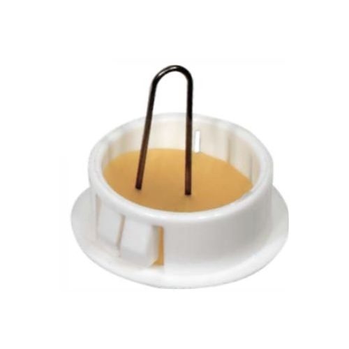 GRI PW-150-W Pre-Wire Plug, 1/2" Diameter 1-1/16" L, Self Locking, White (Min Order Qty of