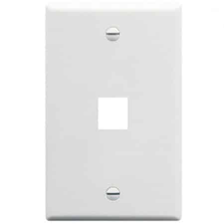 ICC IC107F01WH Single-Gang Classic Faceplate, 1-Port, EZ/HD Style,