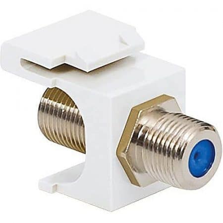 ICC IC107BFDWH 3GHz F-Type Modular Jack, Nickel-Plated Connector, HD Style, 25-Pack,
