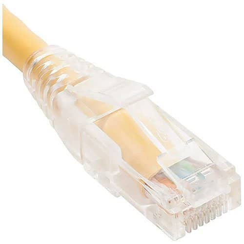 ICC ICPCST01YL CAT6 Clear Boot Patch Cord, 1' (.3m),