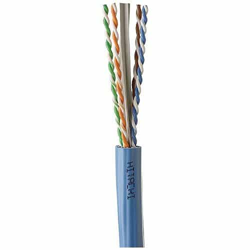 Proterial Cable 30303-8-WH3 CAT6A Supra 10G-XE Enhanced Indoor Plenum Cable, 23/4 Solid BC, UTP, CMP, 1000' (304.8m), Reel,
