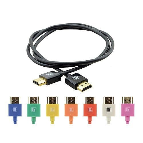Kramer 97-0132006 C-HM/HM/PICO/BK-6 Ultra-Slim Flexible High-Speed HDMI Cable with Ethernet, 4K at 60Hz (4:4:4) Resolution, 6' (1.80m),
