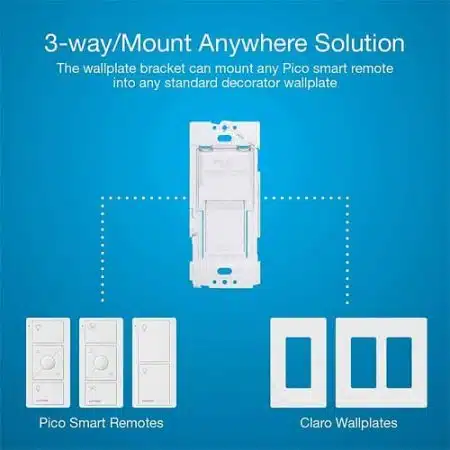 Lutron PJ2-WALL-WH-L01 Caseta Wireless Pico Wall-Mounting Kit, - Image 2