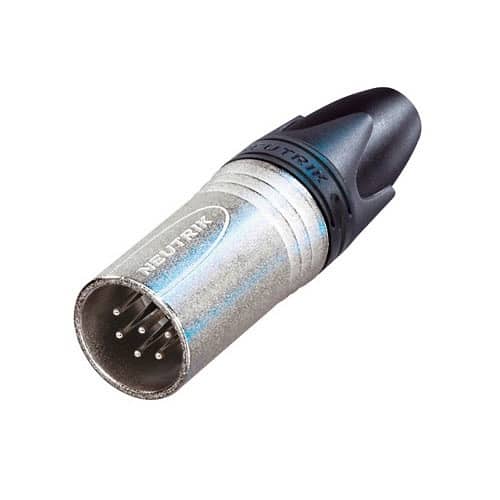NEUTRIK NC6MXX 6-Pole XLR Male Cable Connector, Silver Contacts, Nickel