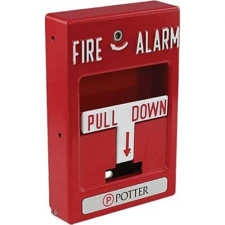 Potter P32-1T-LP Dual Action Manual Pull Stations, Die-Cast Metal,