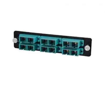 Quiktron 31103 12-Strand, SC Duplex, PB Insert, Multimode, Adapter Panel (TAA Compliant),
