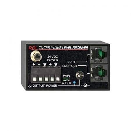 RDL TX-TPR1A Active Single-Pair Receiver, Twisted Pair Format-A, Balanced Line