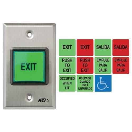 RCI 972 All-In-One Illuminated Pushbutton, Momentary, Includes English and