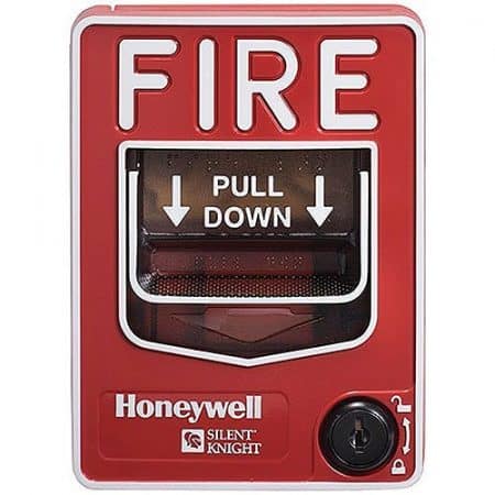 Silent Knight SK-PULL-SA Addressable Single Action Pull Station, Single Pole, SPST, N/O