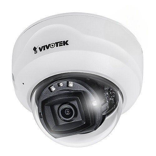 VIVOTEK FD839-EHV-1Y VORTEX 5MP Outdoor IP66/IK10 IP Dome Camera with 2.8 mm Remote Focus P-Iris Lens and 1-Year Vortex Standard Cloud License,
