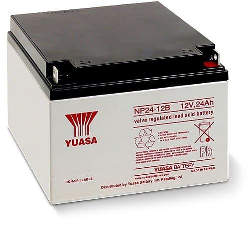Yuasa NP24-12B 12V 24Ah Valve Regulated Rechargeable SLA