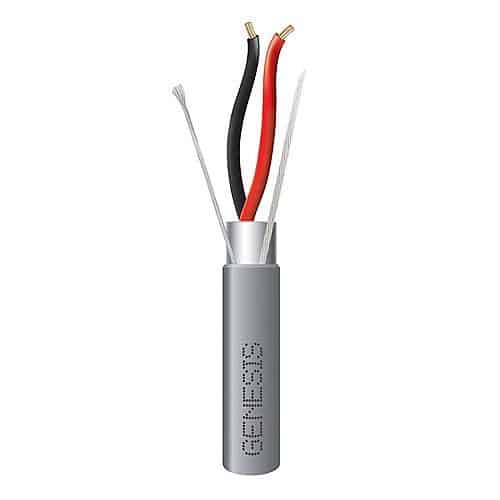 Genesis 22145509 18/2 Stranded Shielded Riser Cable, CL3R, FPLR, CMR, FT4, Sunlight Resistant, 500' (152.4m), REELEX,