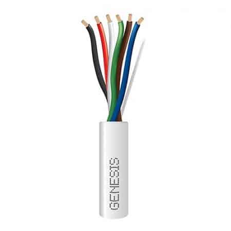 Genesis 31165512 18/6 Stranded Plenum Cable, Unshielded, CL3P, FPLP, CMP, FT6, 500' (152.4m), REELEX Pull Box, Natural White (Replaces