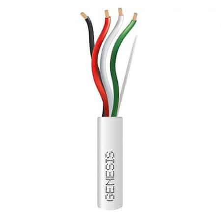 Genesis 31225012 16/4 Stranded Plenum Cable, Unshielded, CL3P, FPLP, CMP, FT6, 500' (152.4m), Reel, Natural