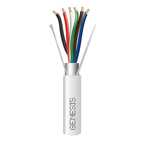 Genesis 32065512 22/6 Stranded Shielded Plenum Cable, CL3P, FPLP, CMP, FT6, 500' (152.4m), REELEX Pull Box, Natural
