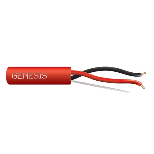 Genesis 43132104 14/2 Solid Riser Fire Alarm Cable, Unshielded, FPLR, CL3R, FT4, Sunlight Resistant, 1000' (304.8m), Reel,