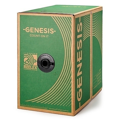 Genesis 54731101 16/2 Stranded Riser Audacious Speaker Cable, Unshielded, CMR, FT4, Sunlight Resistant, CL2R, 1000' (304.8 m), REELEX Pull Box, White - Image 2