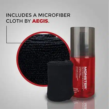 Vanco VME50017 Monster 6.7 oz. Spray Screen Cleaner Kit with Microfiber Cloth for Electronic - Image 2