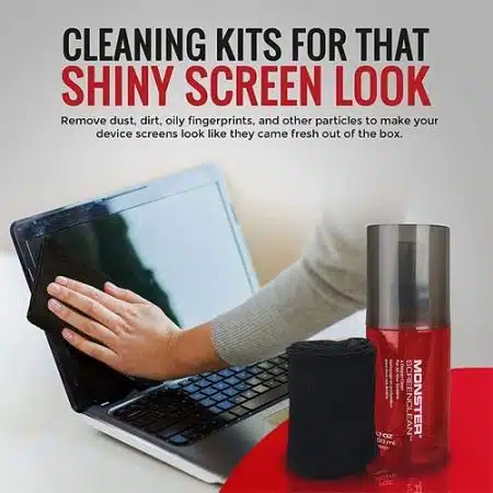 Vanco VME50017 Monster 6.7 oz. Spray Screen Cleaner Kit with Microfiber Cloth for Electronic - Image 3