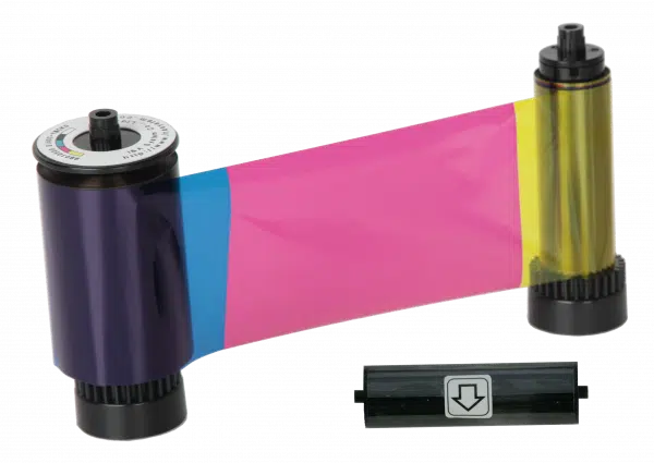 650640 IDP SMART-30 & 50 Series ribbon w/ YMCKO half color, resin black, overlay panel, a cleaning roller & 350 cards