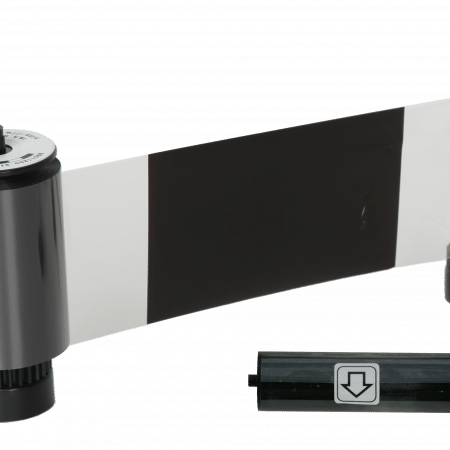 650655 IDP SMART-30 & 50 series, KO Dye-Sub black and overlay ribbon with cleaning roller and 600 cards/roll