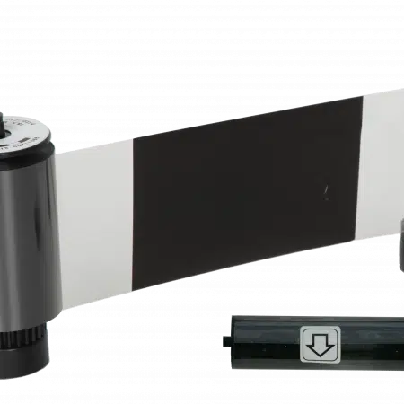 650655 IDP SMART-30 & 50 series, KO Dye-Sub black and overlay ribbon with cleaning roller and 600 cards/roll