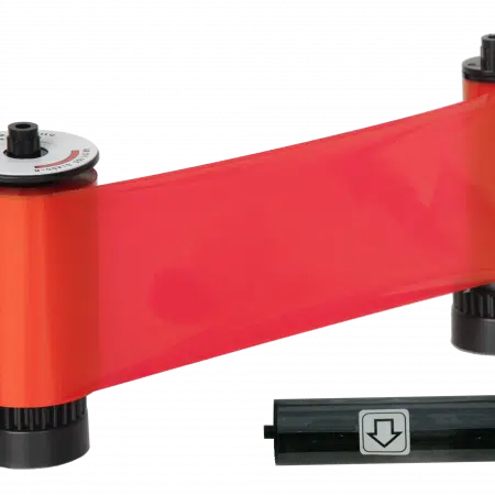 650664 IDP SMART-30 & 50 series, R resin red ribbon with a disposable cleaning roller & 1200 cards/roll
