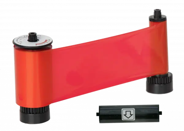 650664 IDP SMART-30 & 50 series, R resin red ribbon with a disposable cleaning roller & 1200 cards/roll