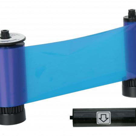650665 IDP SMART-30 & 50 series, B resin blue ribbon with a disposable cleaning roller & 1200 cards/roll