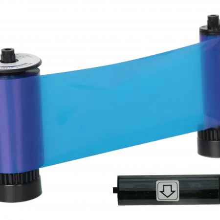 650665 IDP SMART-30 & 50 series, B resin blue ribbon with a disposable cleaning roller & 1200 cards/roll