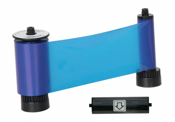 650665 IDP SMART-30 & 50 series, B resin blue ribbon with a disposable cleaning roller & 1200 cards/roll
