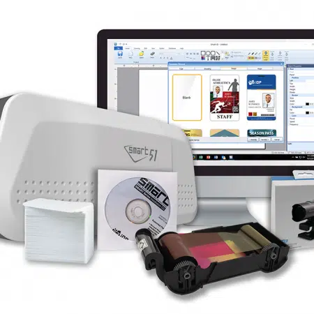 651406B IDP duplex ethernet ID card printer bundle w/ enhanced fine image technology